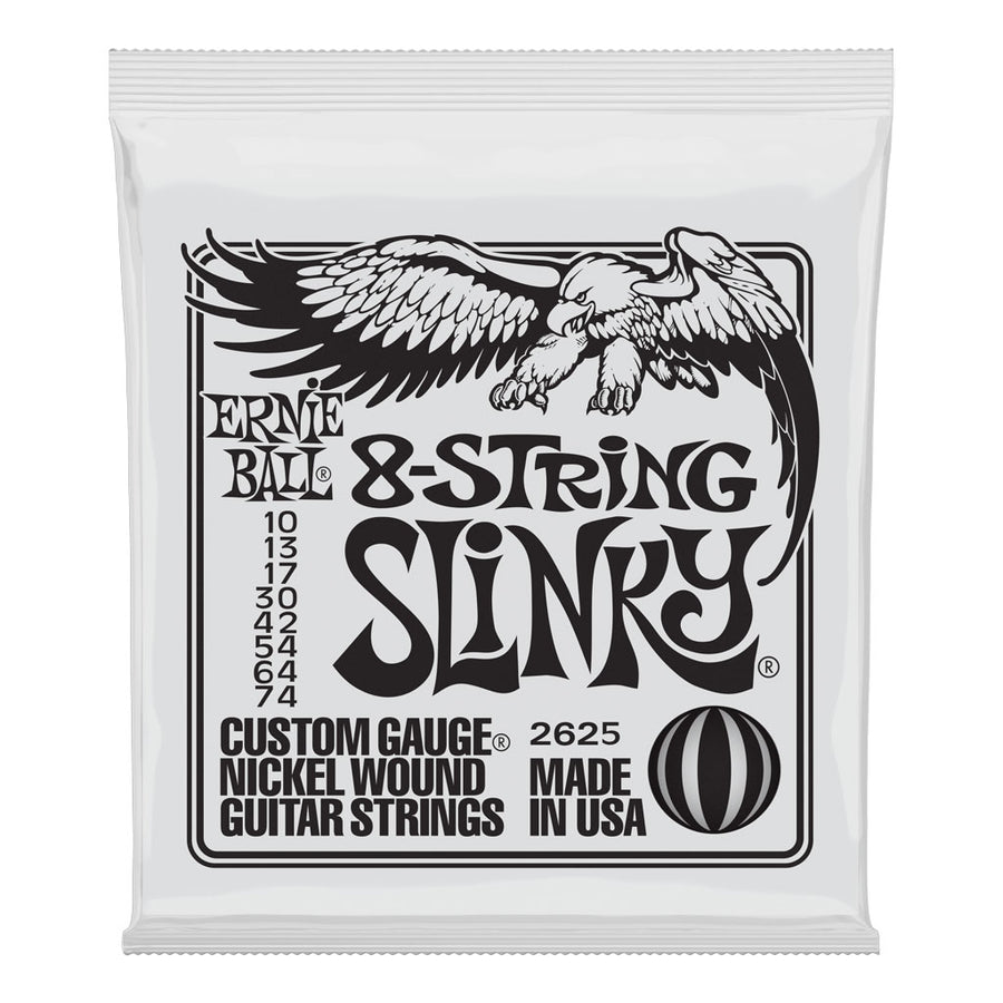 Ernie Ball EB2625 Slinky 10-74 Nickel Wound 8-String Electric Guitar Strings