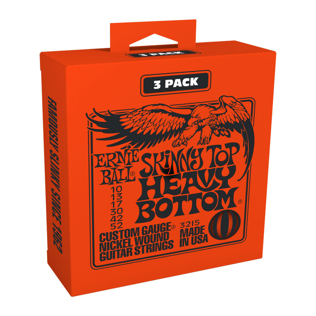 Ernie Ball Skinny Top Heavy Bottom Slinky 10-52 Nickel Wound Electric Guitar Strings  3 Pack