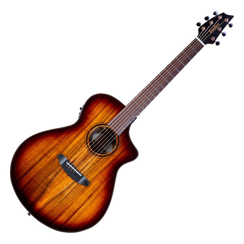 Breedlove Pursuit Exotic S Concert CE Edgeburst All Koa Acoustic Electric Guitar
