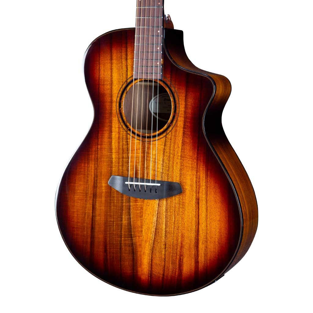 Breedlove Pursuit Exotic S Concert CE Edgeburst All Koa Acoustic Electric Guitar
