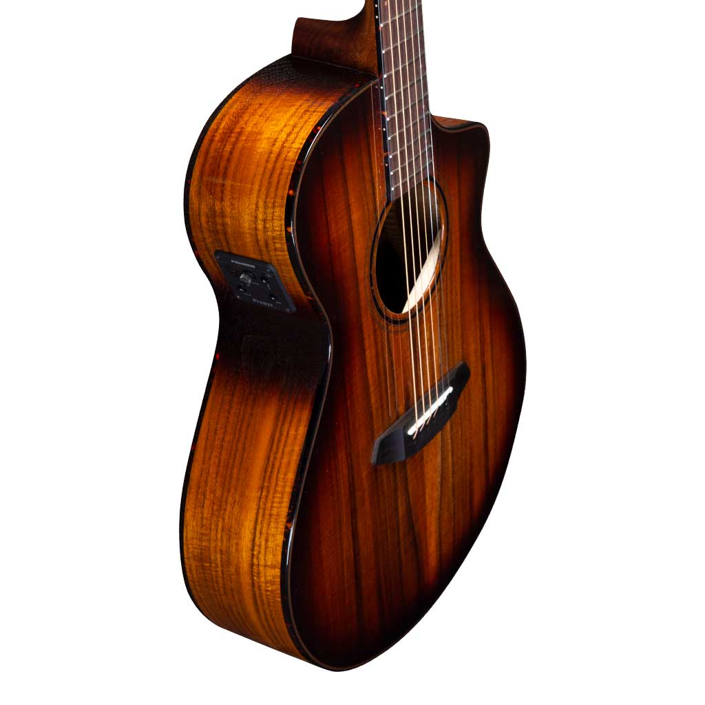 Breedlove Pursuit Exotic S Concert CE Edgeburst All Koa Acoustic Electric Guitar