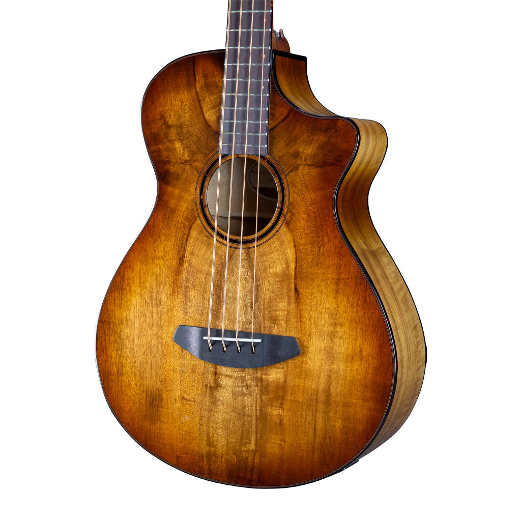 Breedlove Pursuit Exotic S Concerto Amber Bass CE All Myrtlewood Acoustic Electric Bass Guitar