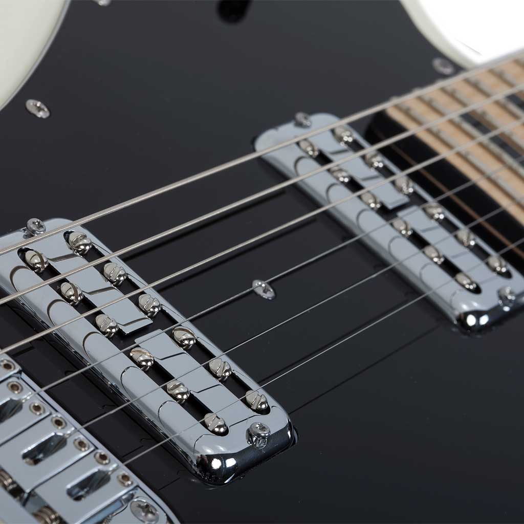 Schecter PT Fastback Series Retro Telecaster Style Electric Guitar in Olympic White