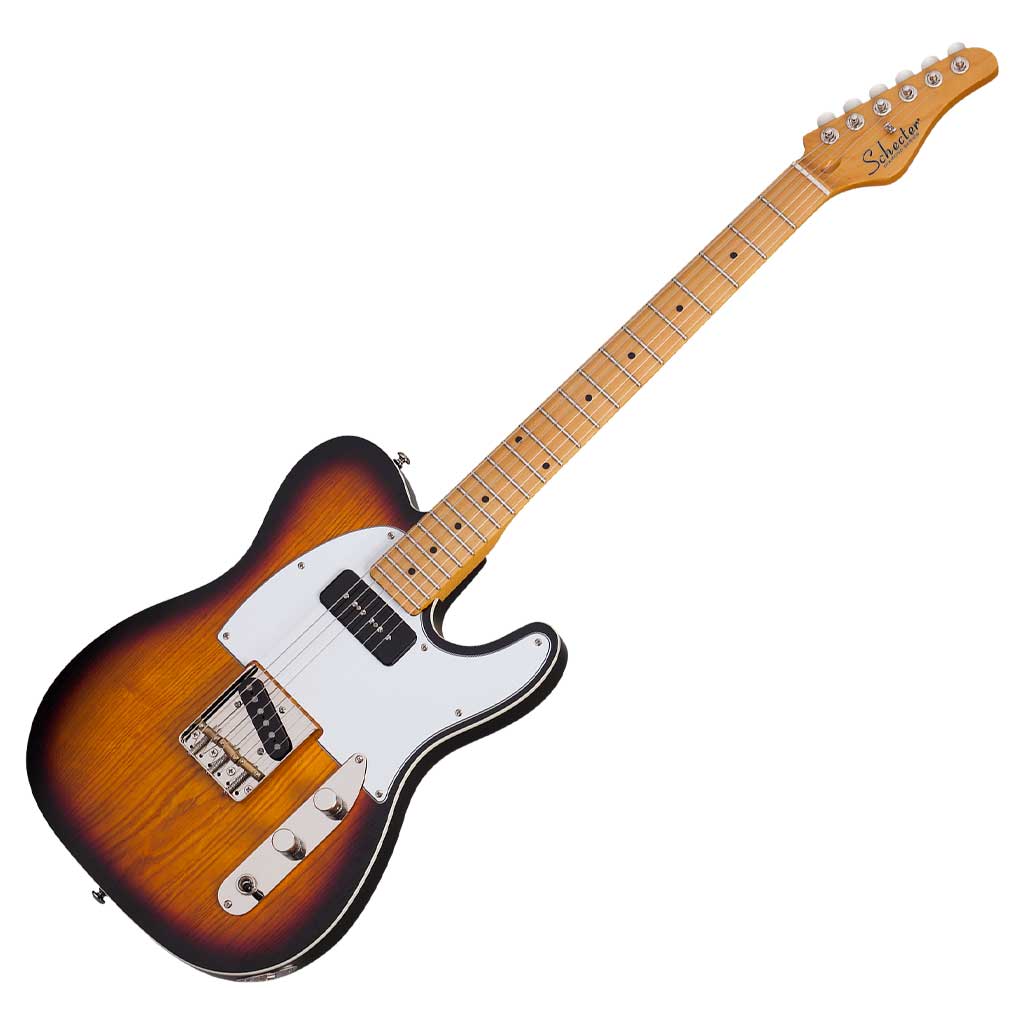 Schecter PT Special Series Telecaster-Style Electric Guitar in 3 Tone Sunburst Pearl