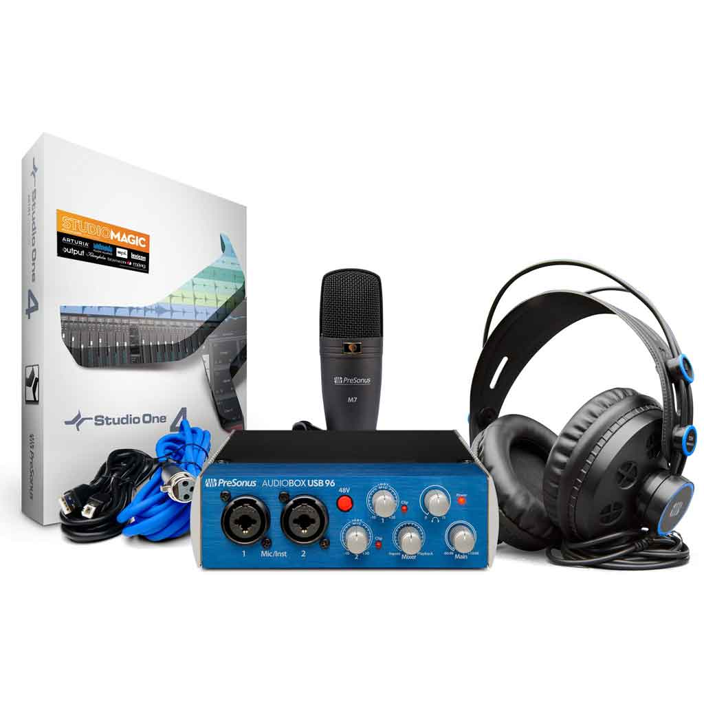 PreSonus AudioBox 96 Studio Recording Bundle PreSonus Recording 