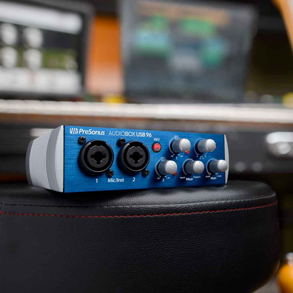 udsultet Sølv Anstændig PreSonus AudioBox USB 96 Recording Interface PreSonus Recording Interface  Simple, reliable, and portable.Whether you are a musician, producer, or  podcaster on a tight budget, the AudioBox USB® 96 is for you! This