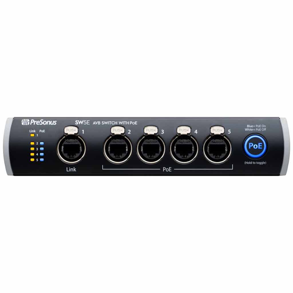 PreSonus SW5E 5-Port AVB Switch with PoE