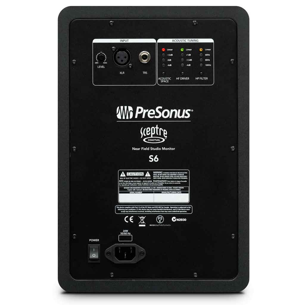 PreSonus Sceptre S6 6.5" Coaxial Near Field Studio Monitor w/DSP Processing