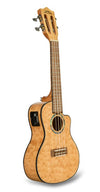 Lanikai Quilted Maple Natural Concert with Kula Preamp A/E Ukulele w/ Bag