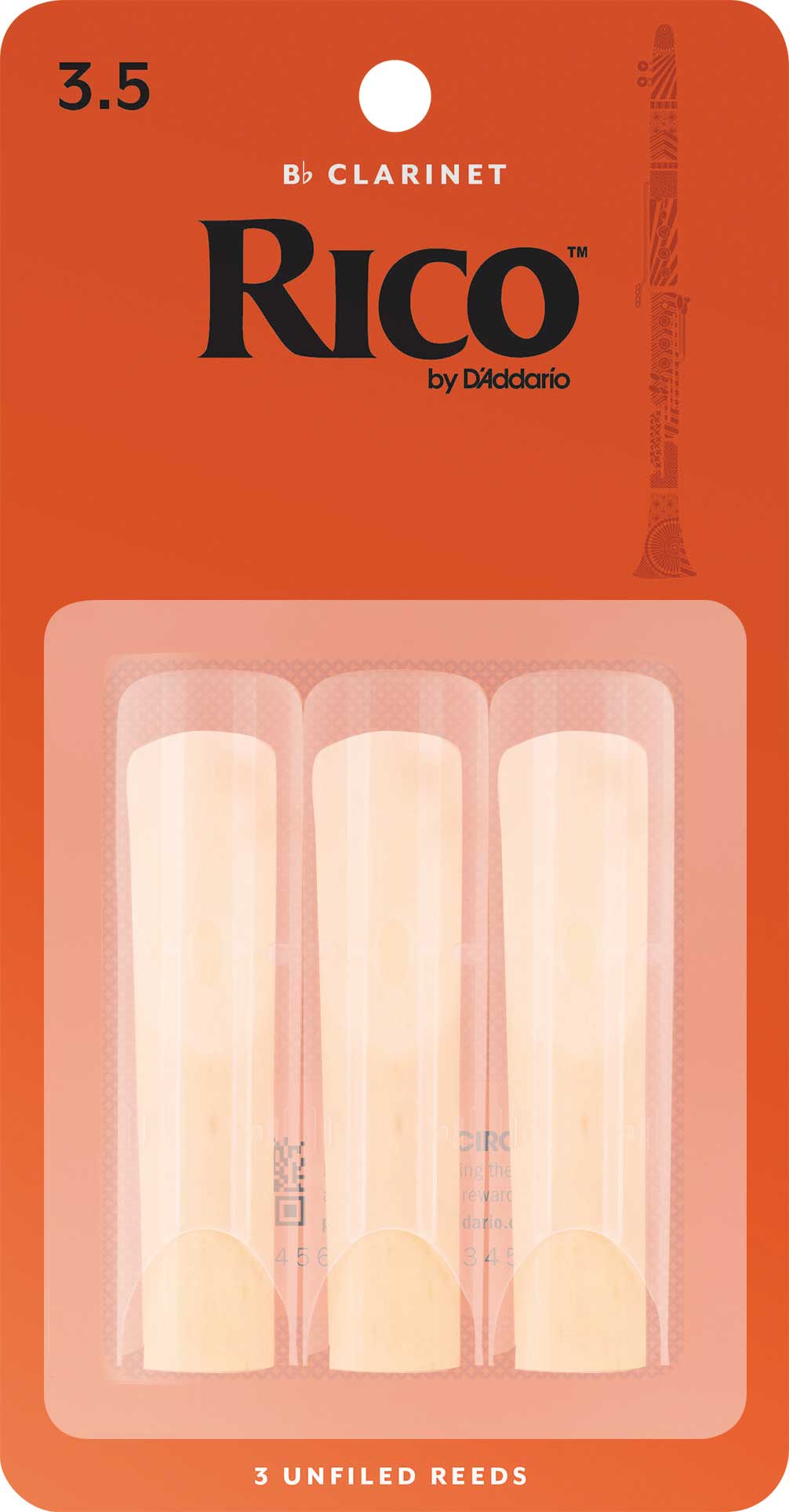 Rico Bb Clarinet Reeds 3-Pack