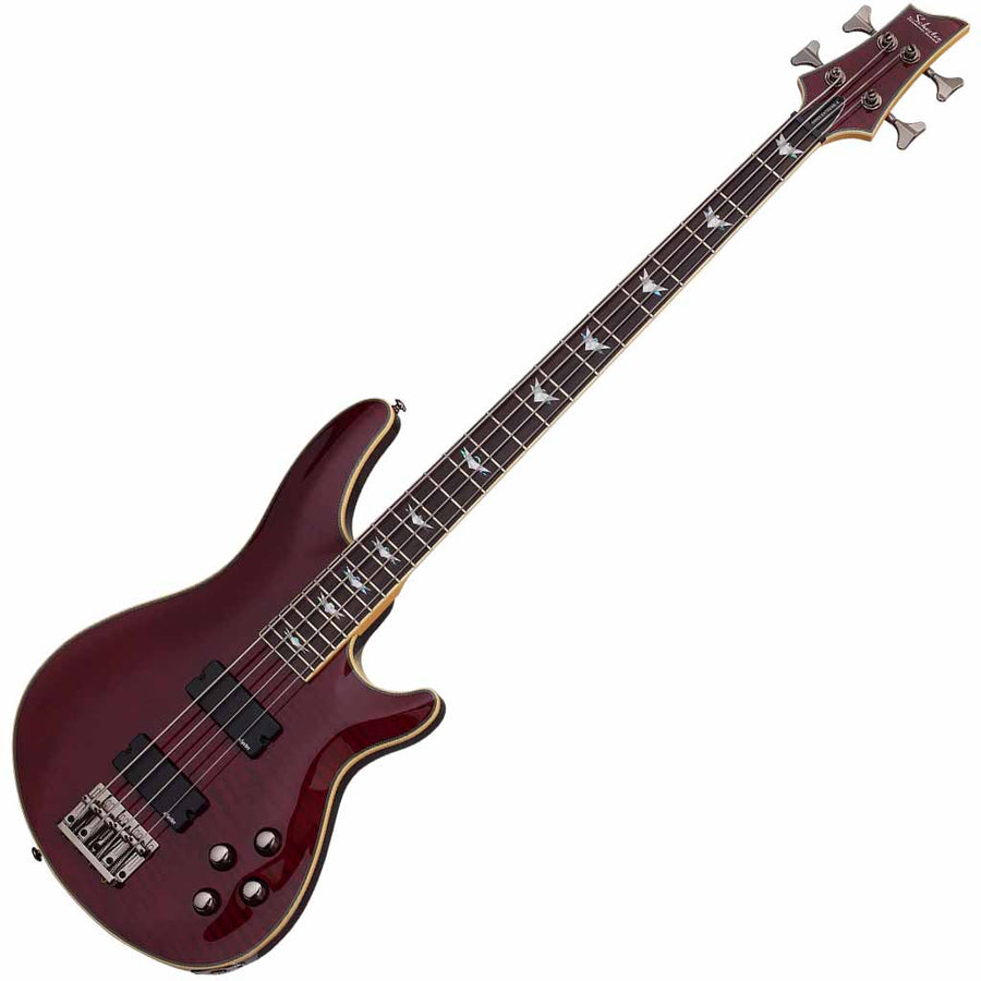 Schecter Omen Extreme-4 Series 4-String Bass Guitar w/Quilted Maple Top - Black Cherry