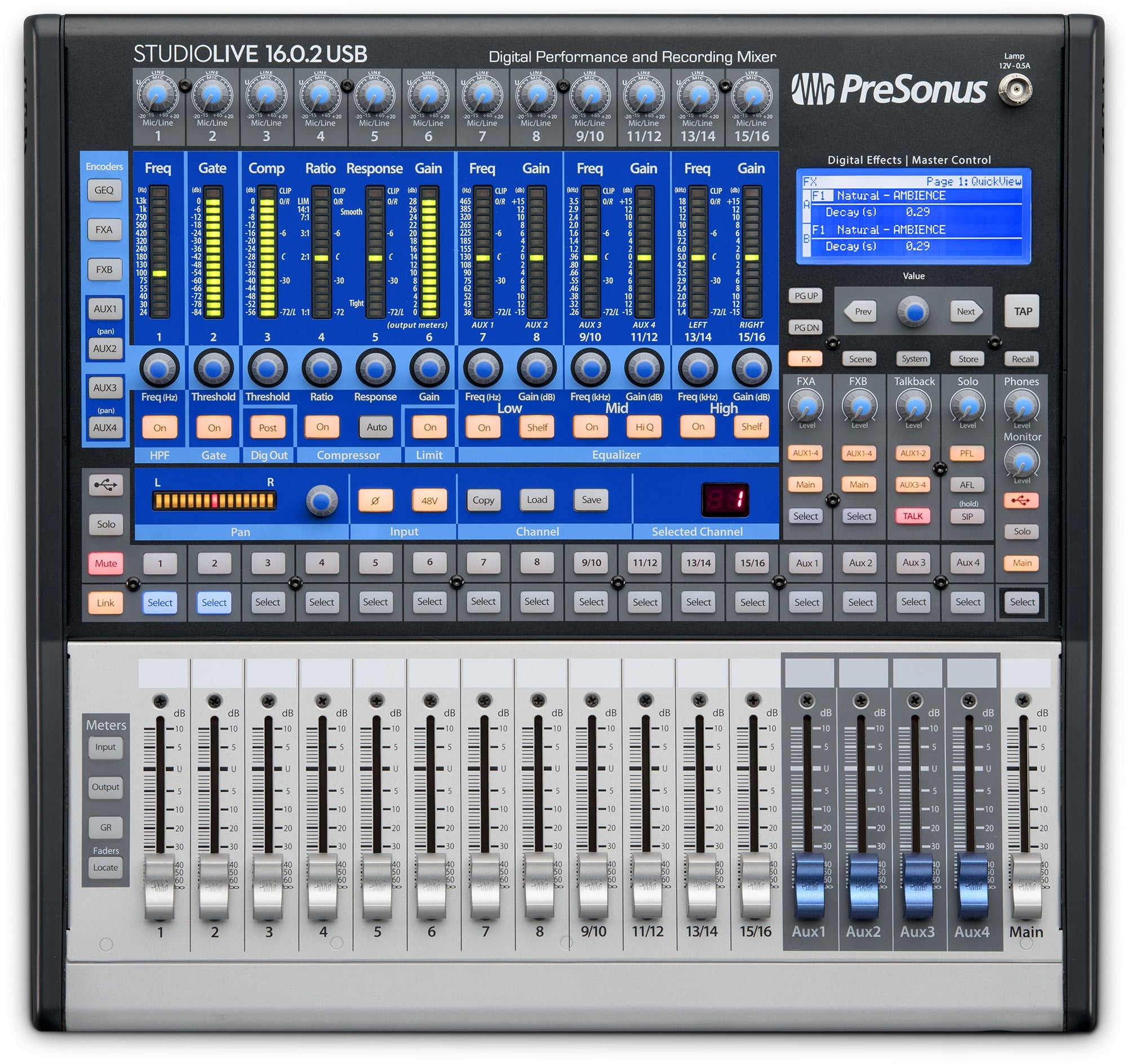 PreSonus StudioLive 16.0.2 USB 16x2 Performance and Recording Digital Mixer