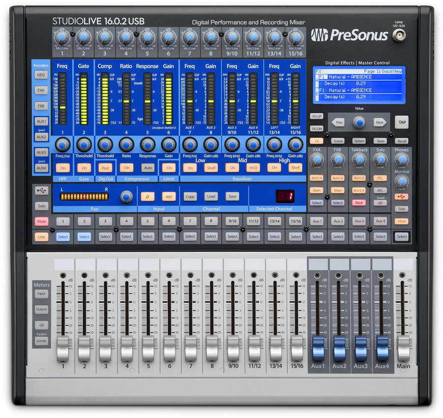 PreSonus StudioLive 16.0.2 USB 16x2 Performance and Recording Digital Mixer