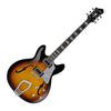 Hagstrom Super Viking Hollowbody Style Semi-Hollow Electric Guitar in Tobacco Sunburst