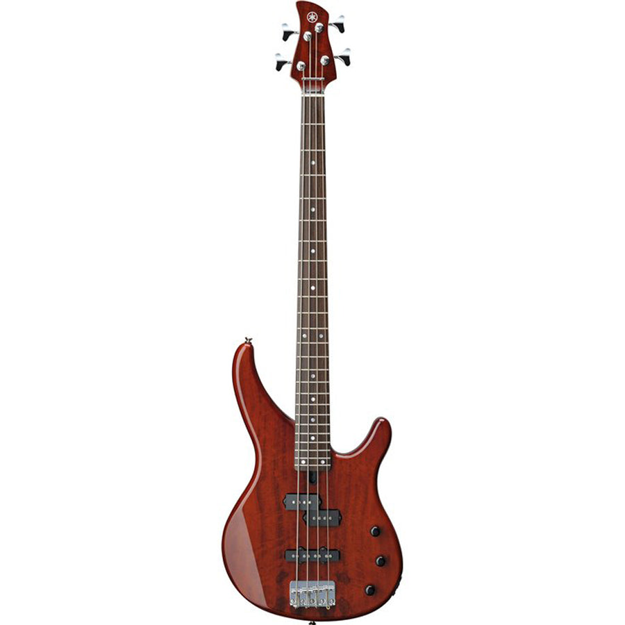 Yamaha TRBX174EW Rootbeer 4-String Bass Guitar Exotic Wood Top