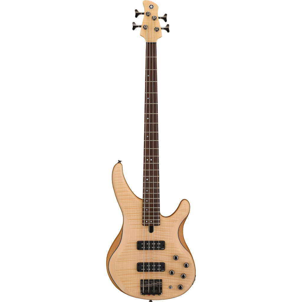 Yamaha TRBX604FM 4 String Bass Guitar w/Flame Maple Top - Natural Satin