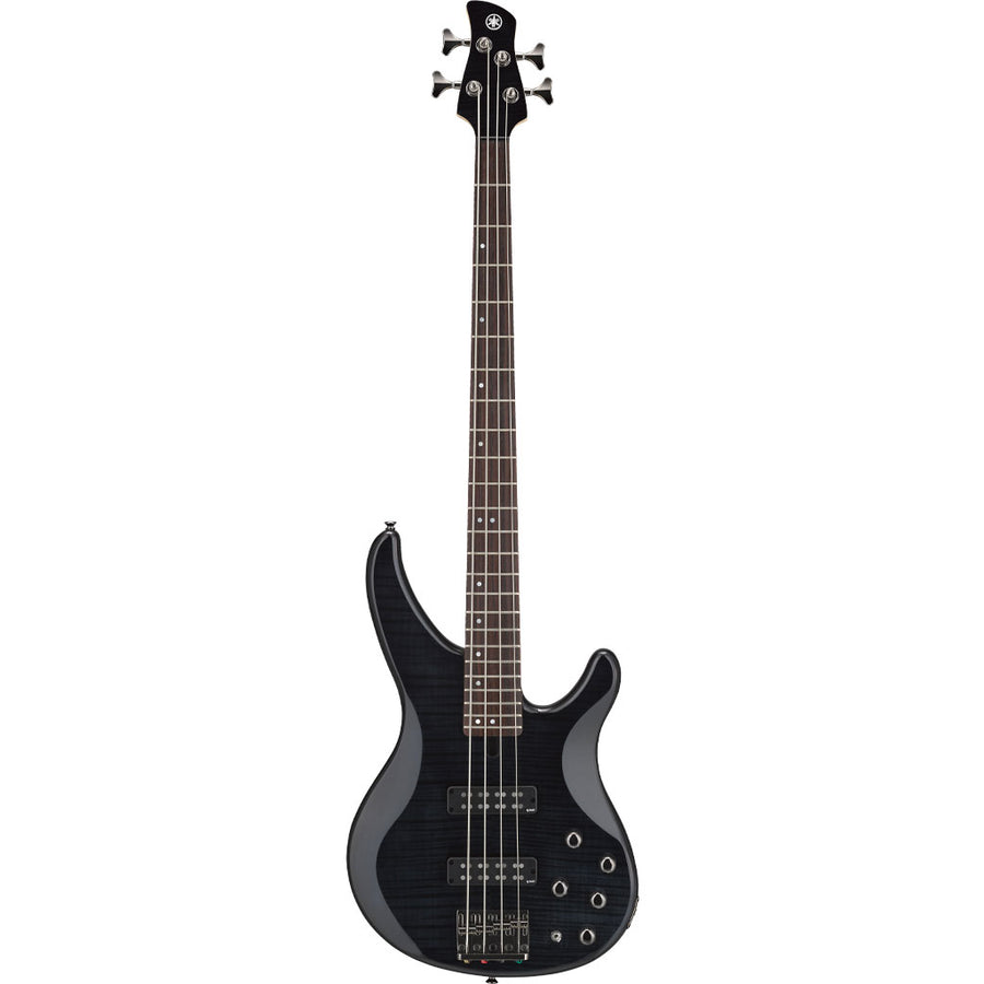 Yamaha TRBX604FM 4-String Bass Guitar w/Flame Maple Top in Transparent Black
