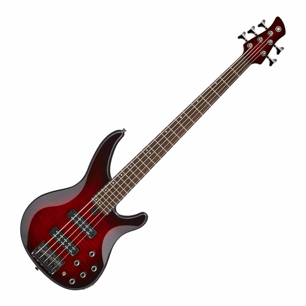 YAMAHA TRBX605FM DRB ダークレッドバースト Yamaha TRBX605FM 5-String Bass Guitar w/Flame Maple Top - Dark Red