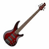 Yamaha TRBX605FM 5-String Bass Guitar with Flame Maple Top in Dark Red Burst