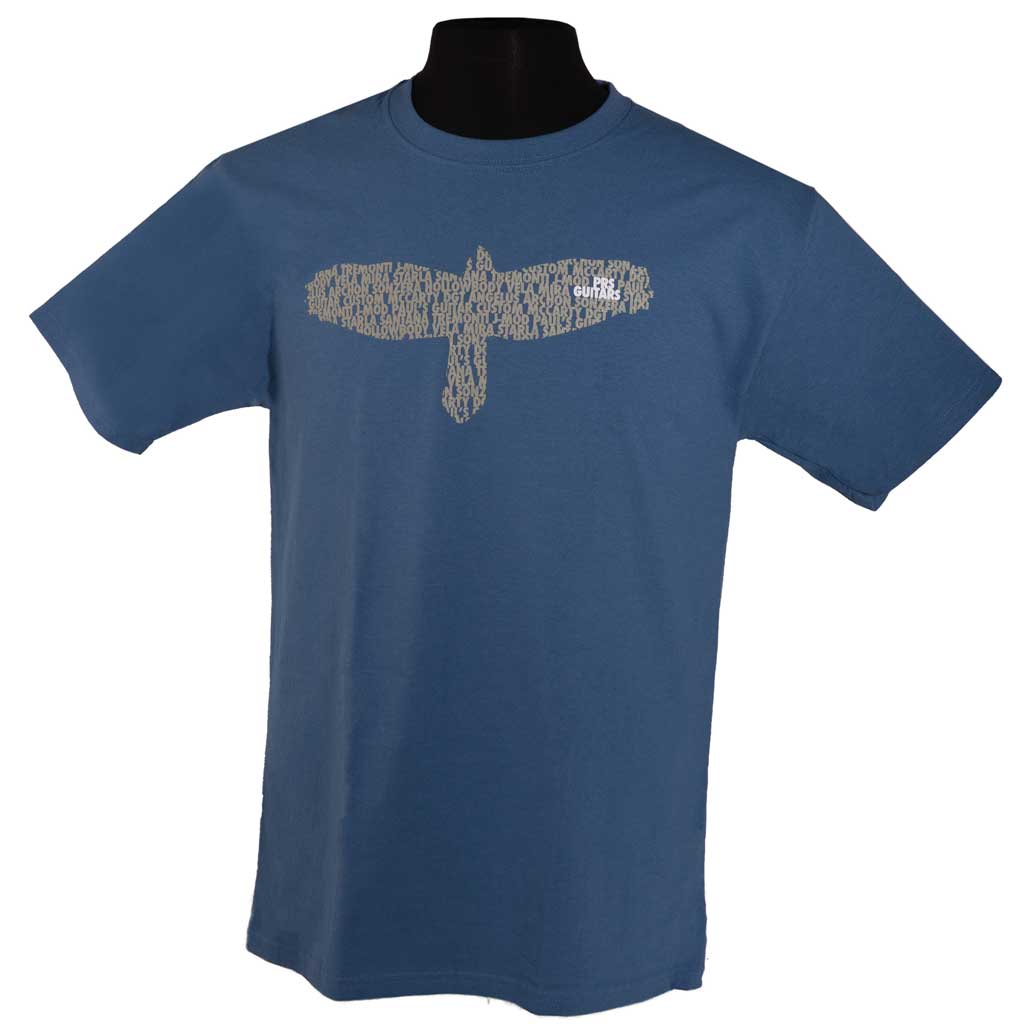 Paul Reed Smith Bird as a Word Tee in Slate Blue