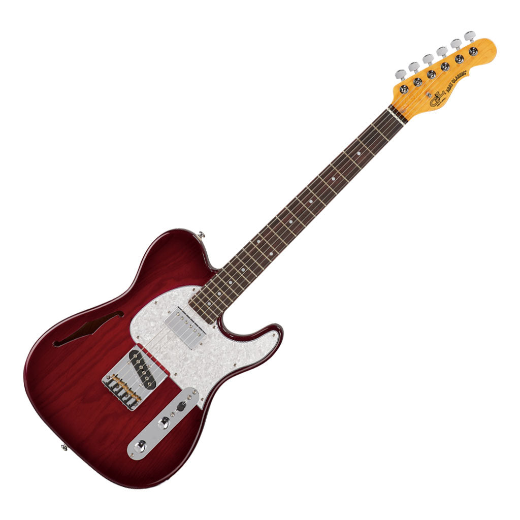 G&L Tribute ASAT Classic Bluesboy Semi-Hollow Electric Guitar in Redburst