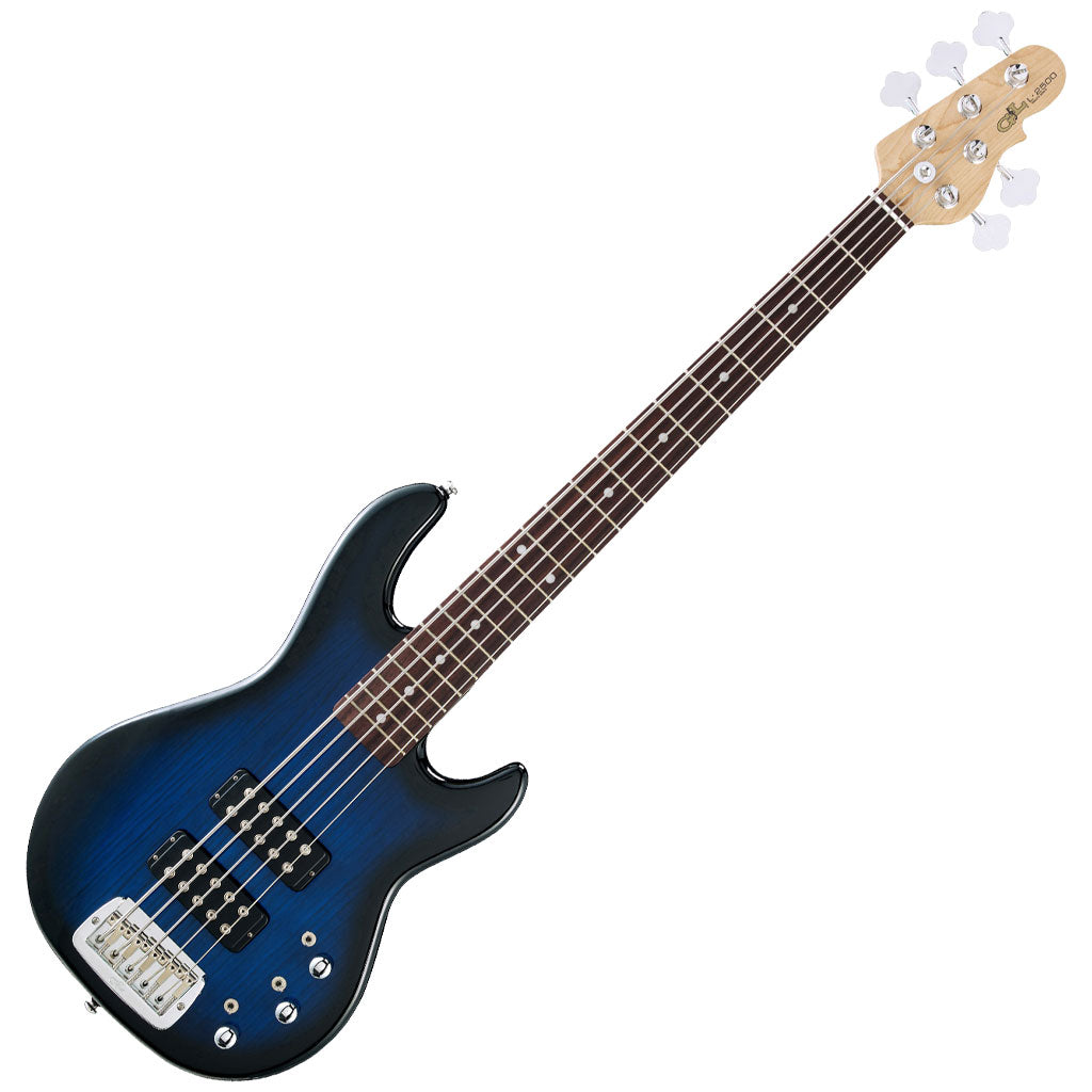G&L Tribute Series L-2500 5 String Bass Guitar - Blue Burst