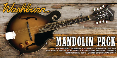 Washburn M3E F-Style Mandolin Pack