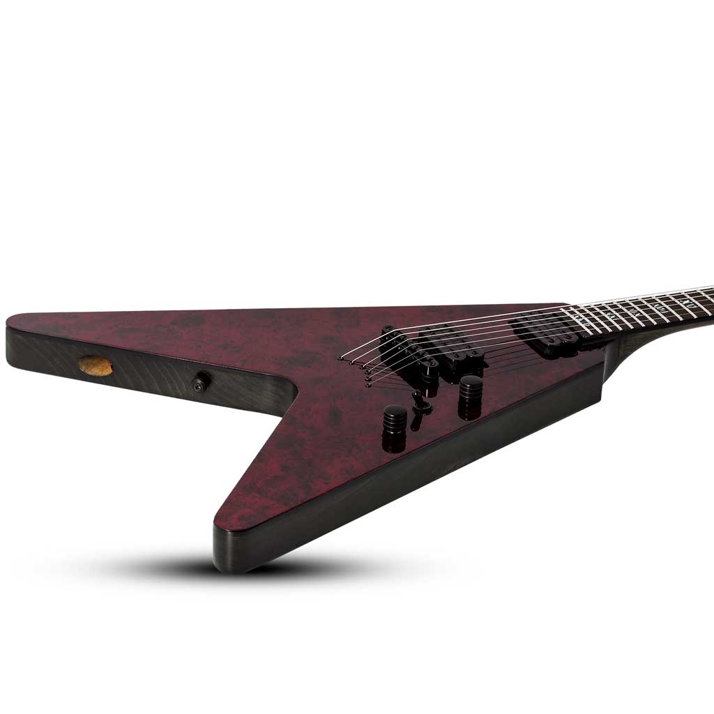 Schecter V-1 Apocalypse Series Electric Guitar in Red Reign