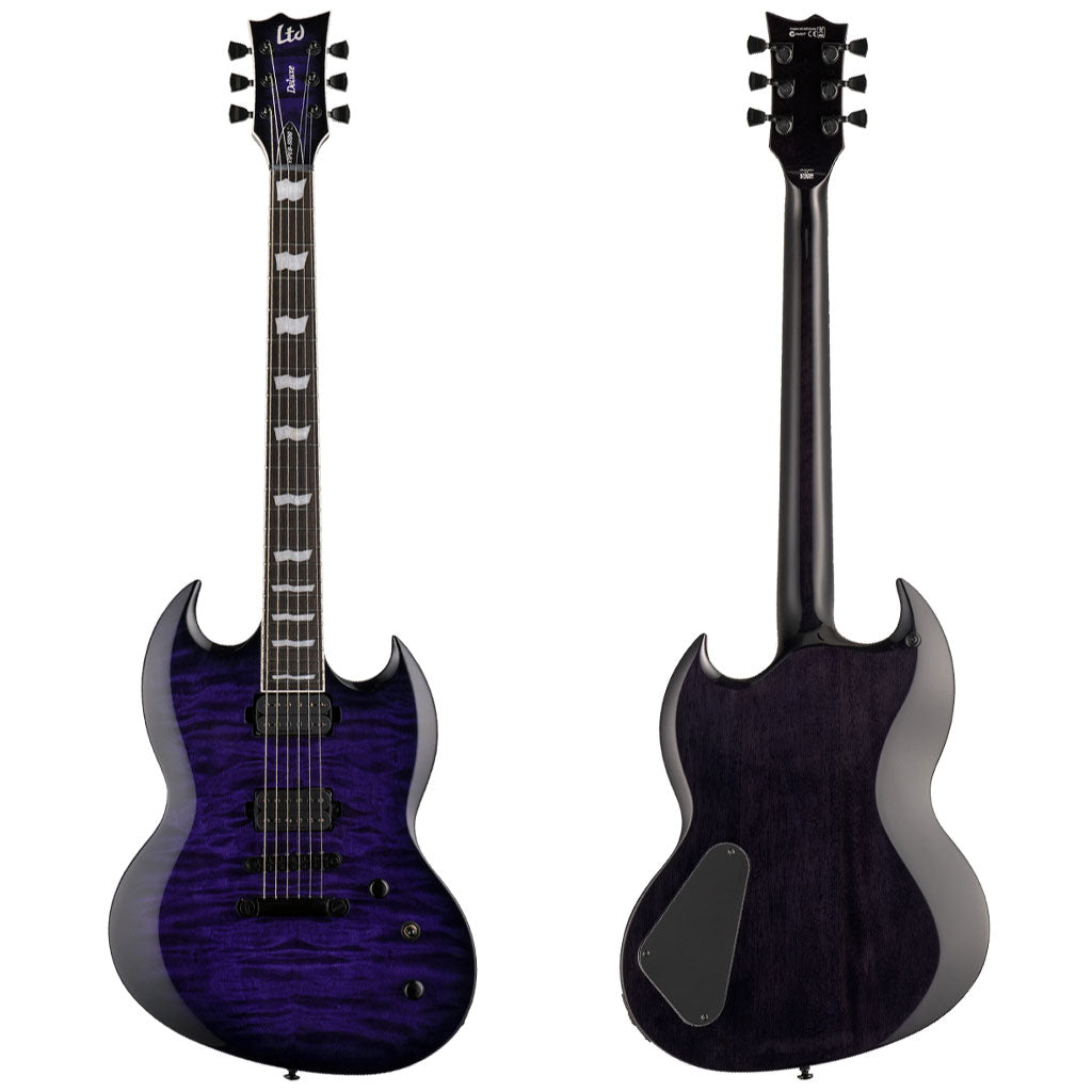 ESP LTD Viper-1000QM Electric Guitar - See Thru Purple
