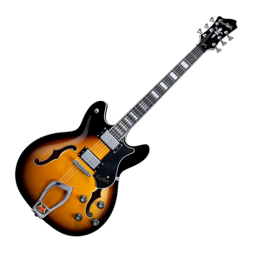 hagstrom viking tobacco sunburst Hagstrom Viking Series Hollowbody Style Semi-Hollow Electric Guitar