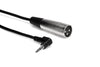 Hosa 5' Right Angle 3.5mm TRS to XLR3M Microphone Cable XVM-105M