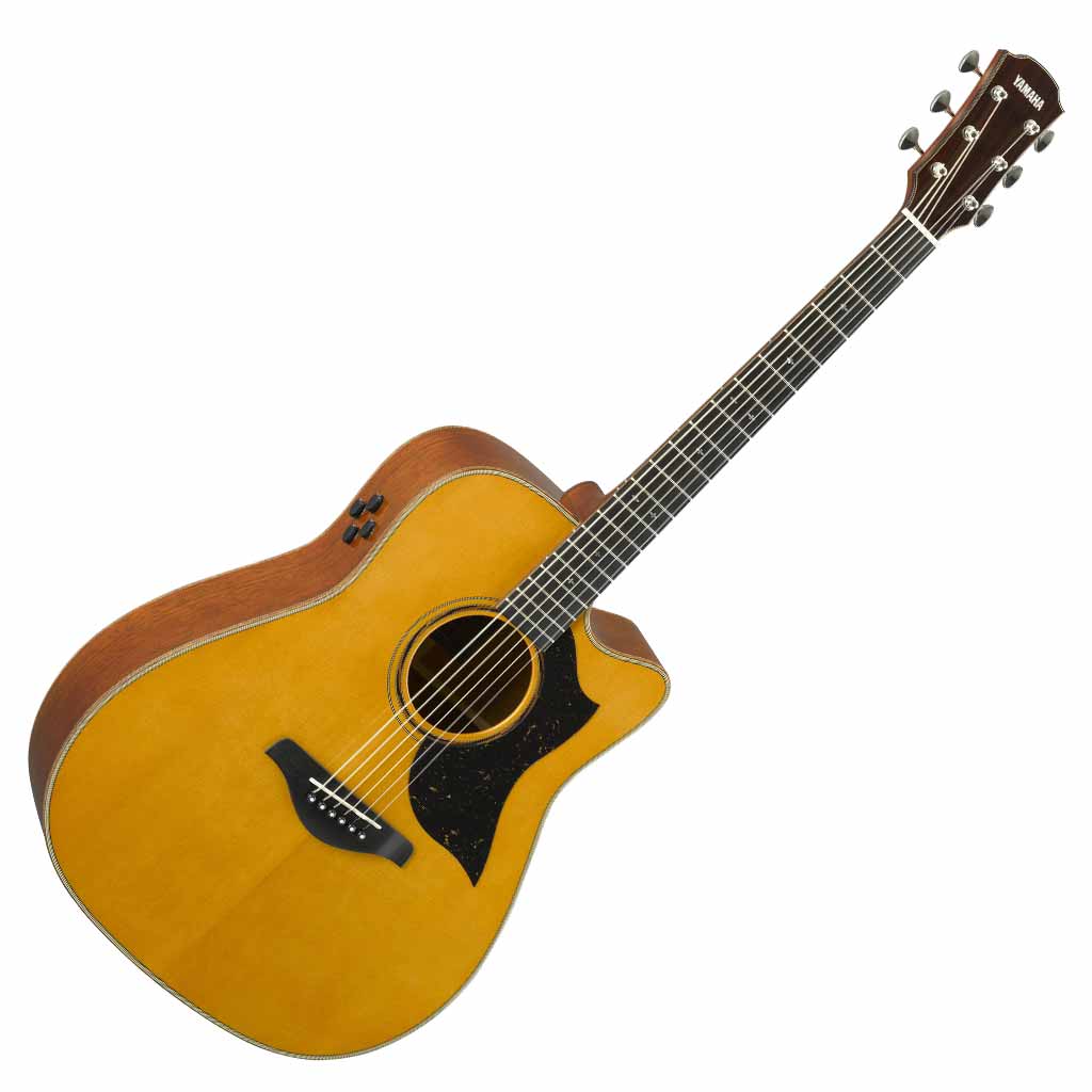 Yamaha A5M All Solid Acoustic Electric Guitar w/Hardcase - Vintage Natural
