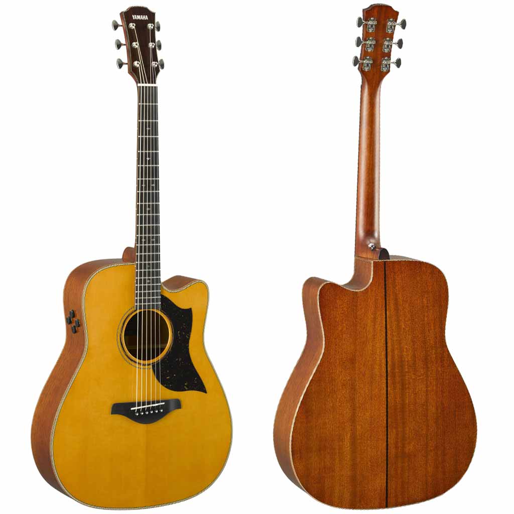 Yamaha A5M All Solid Acoustic Electric Guitar w/Hardcase - Vintage Natural