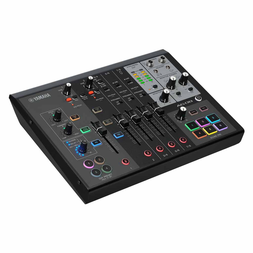 Yamaha AG08 Black Live Streaming Mixer