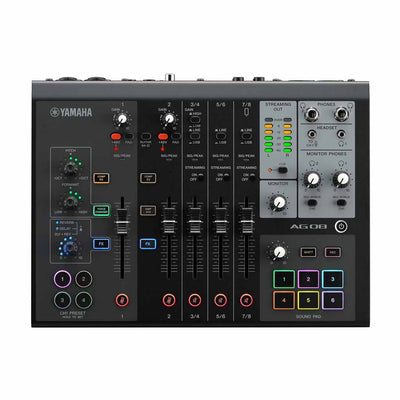 Yamaha AG08 Black Live Streaming Mixer