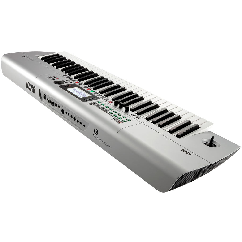 Korg i3 61-Key Music Workstation Keyboard - Silver Korg Portable
