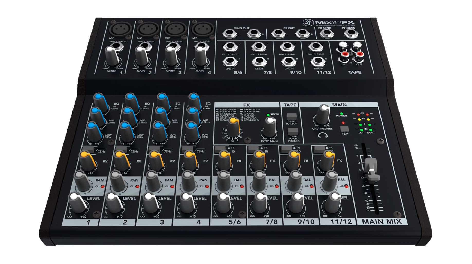 Mackie Mix Series Mix12FX 12-Channel Mixer w/ Built in Effects