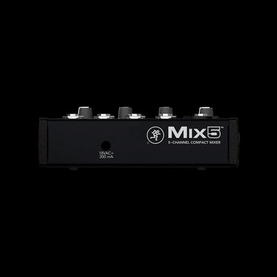 Mackie Mix5 5-Channel 1 Mic/Line Input Compact Mixer w/ 2-Band EQ
