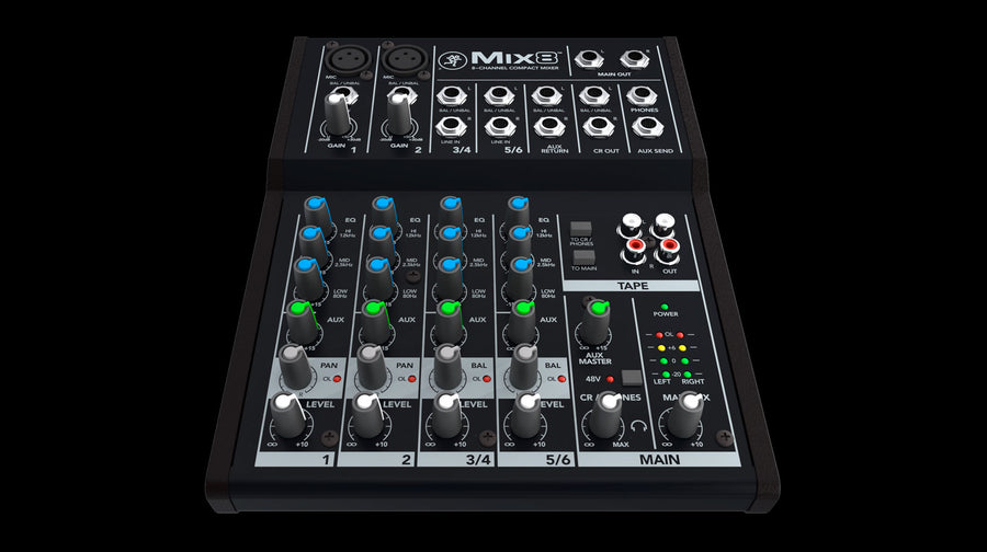 Mackie Mix Series Mix8 8-Channel Compact Mixer 