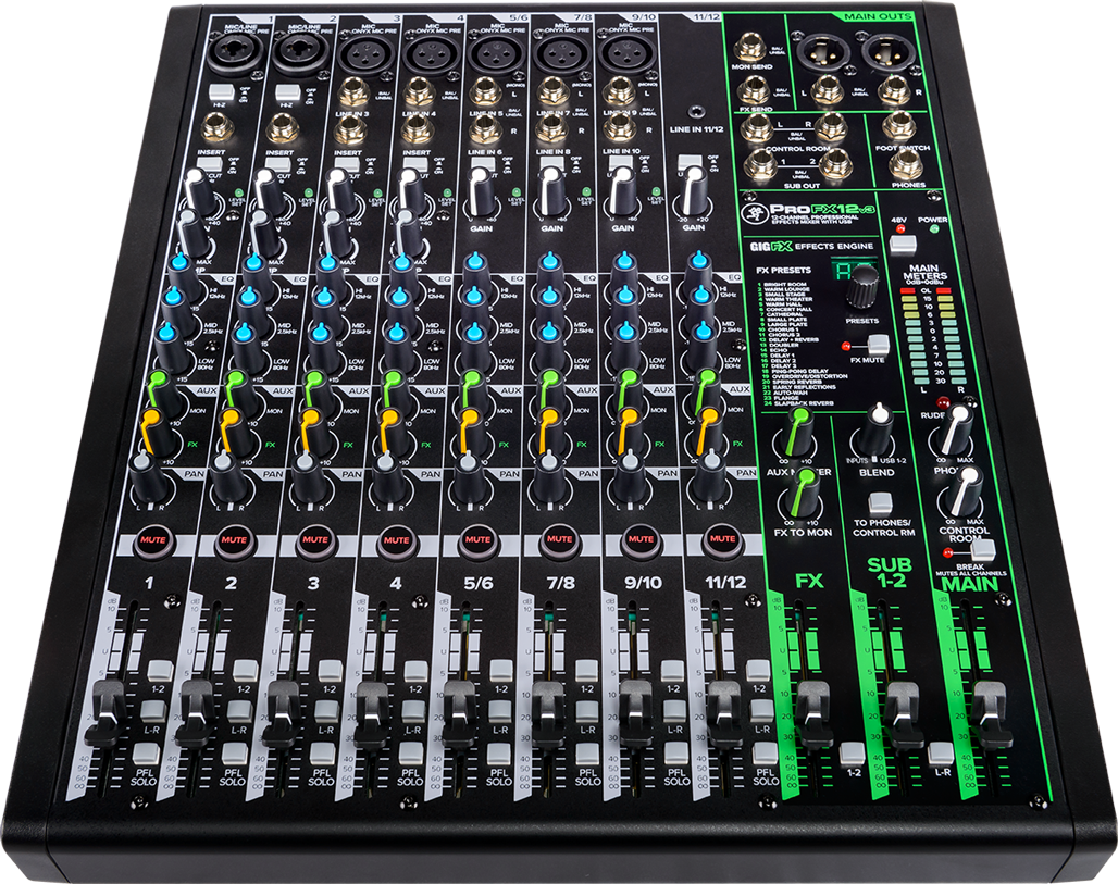 Mackie ProFX12v3 12 Channel Mixer w/ Built-in Effects Mackie Mixer Mackie ProFX12v3 12 Channel Mixer w/ Built-in Effects Mackie Mixer